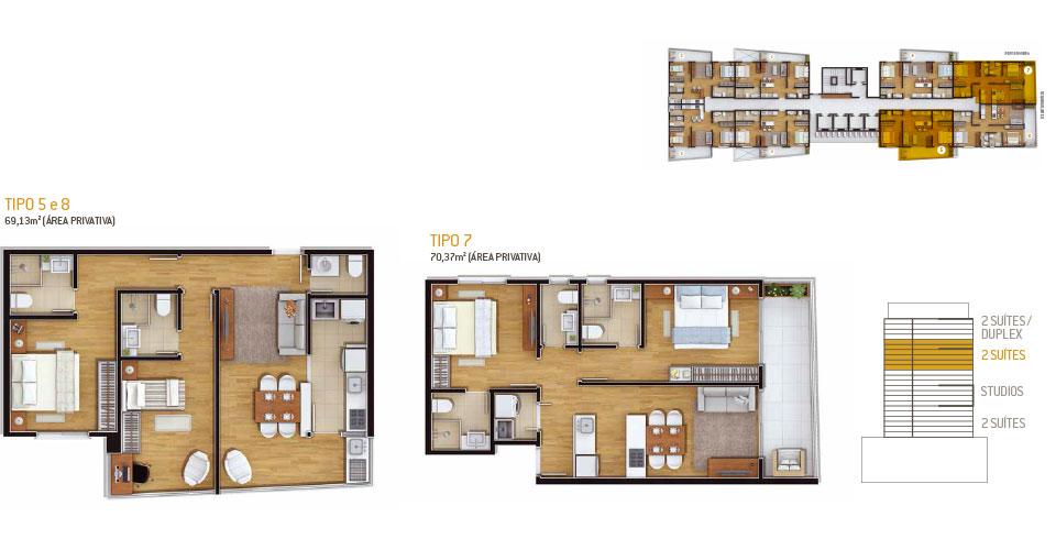 Riviera Concept Complexo. Apartamento 2 suites com 1 vaga.